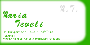 maria teveli business card